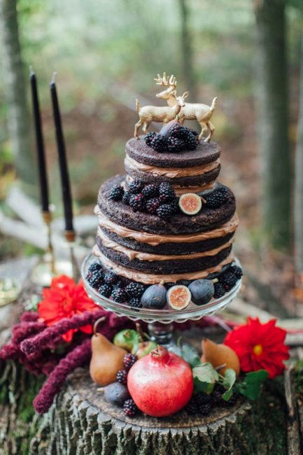 Декор торта для осенней свадьбы