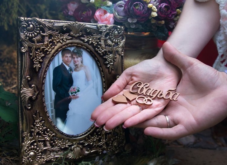 Рамка для фото - подарок на медную свадьбу