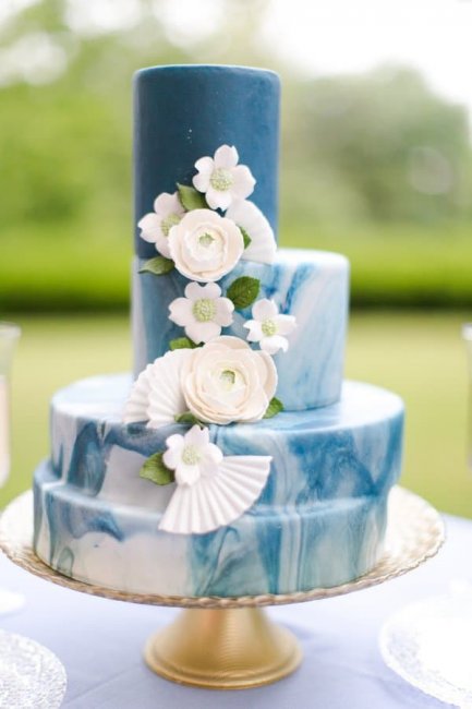 Акварельный торт на свадьбу