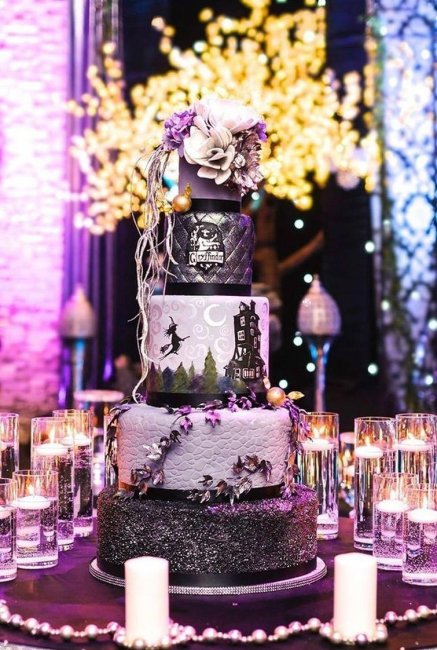 Тематический свадебный торт
