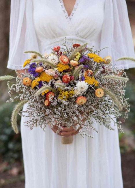 Букет невесты с сухоцветами