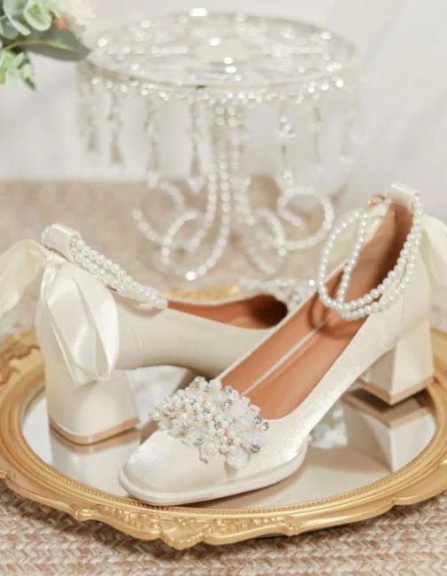 Свадебные туфли 2024 с жемчугом