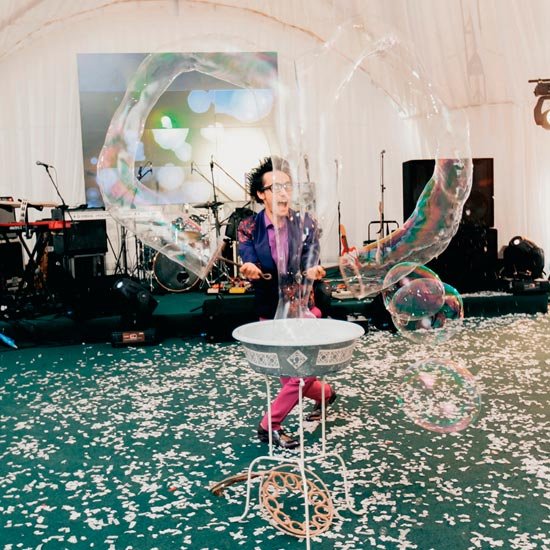 Шоу мыльных пузырей на свадьбу