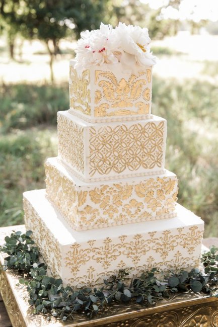 Свадебный торт с квадратными коржами