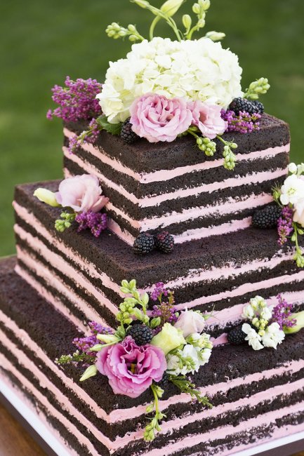 Открытый торт для свадьбы
