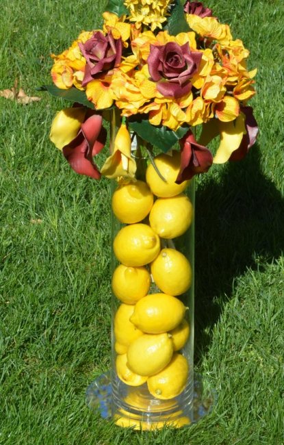 Лимонное украшение свадьбы