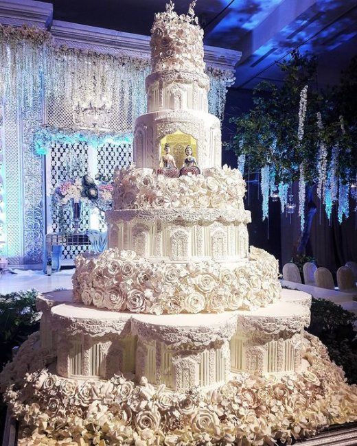 Торт на свадьбу в виде замка