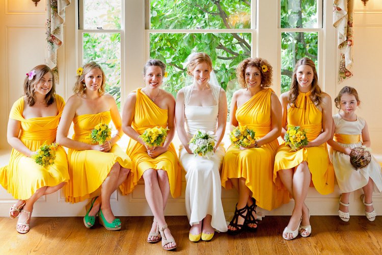 Красивая свадьба в желтом цвете