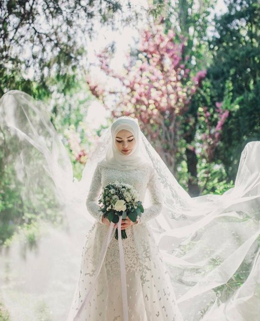 Невеста на мусульманской свадьбе