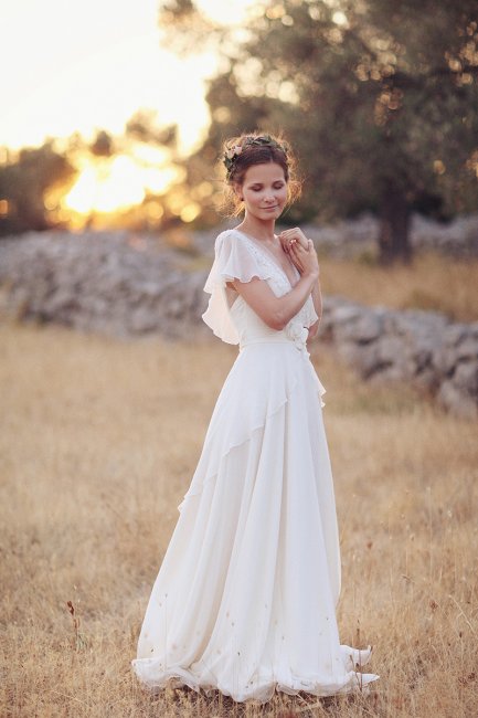 Платье невесты в стиле рустик