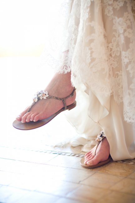 Обувь невесты в стиле рустик