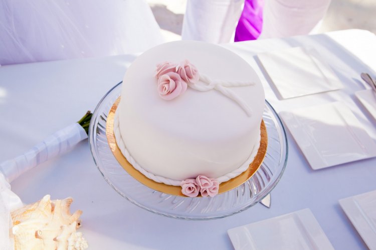 Свадебный торт в один ярус