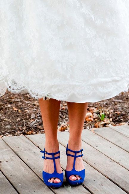 Синие туфли для невесты