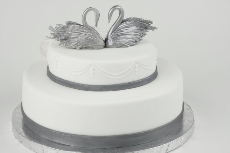Торт серебряная свадьба