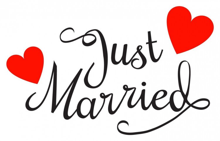 Шаблон баннера «Just Marries» для свадебной машины