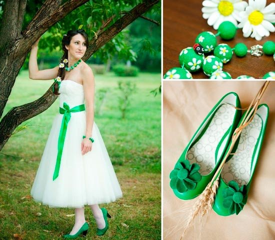 Образ невесты зеленой свадьбы