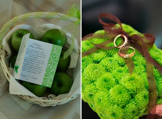 Зеленые нотки цветной свадьбы