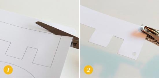 Сделайте заготовки букв из бумаги