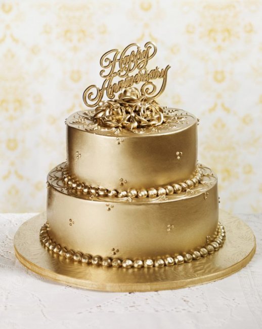 Торт на золотую свадьбу (50 лет)