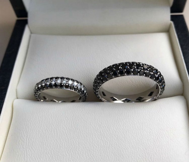 Дизайнерские обручальные кольца с бриллиантами