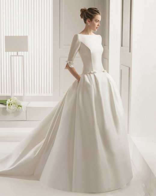 Атласная ткань для свадебного платья