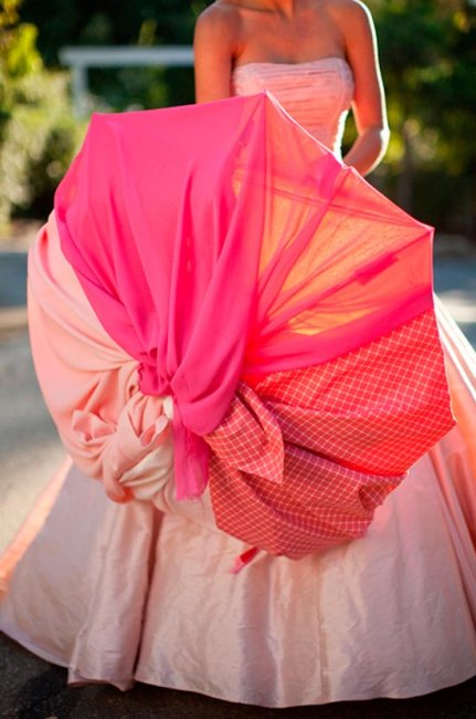 Зонт из ткани на свадьбу