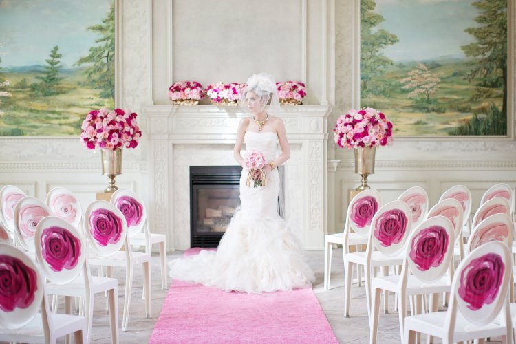 Бело-розовая цветовая гамма для романтической свадьбы