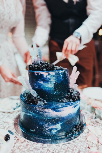 Синий торт на свадьбу