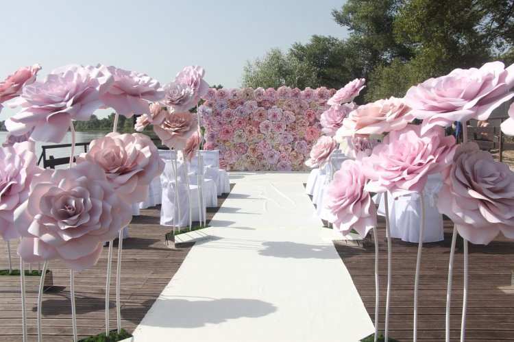 Цветы из бумаги на свадьбу
