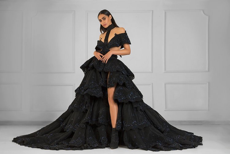 Черное испанское свадебное платье