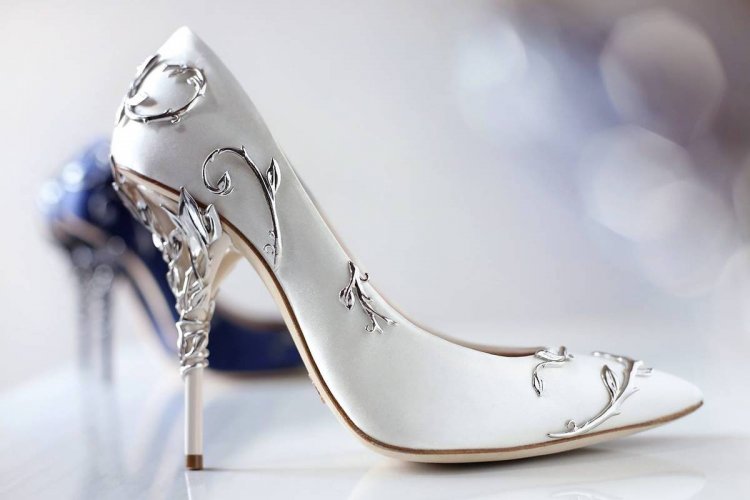 Туфли-лодочки для невесты с декором