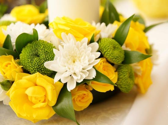 Цветы желтой свадьбы