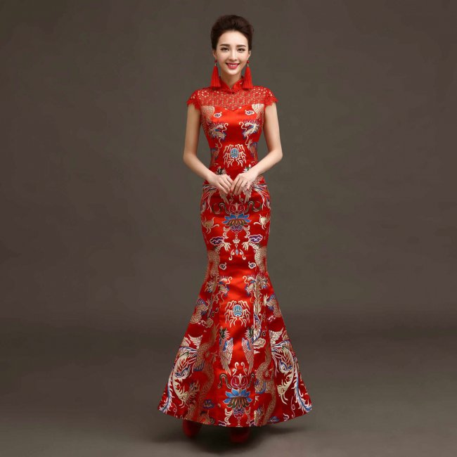 Традиционное китайское свадебное платье