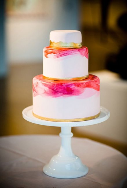 Свадебный торт акварельный
