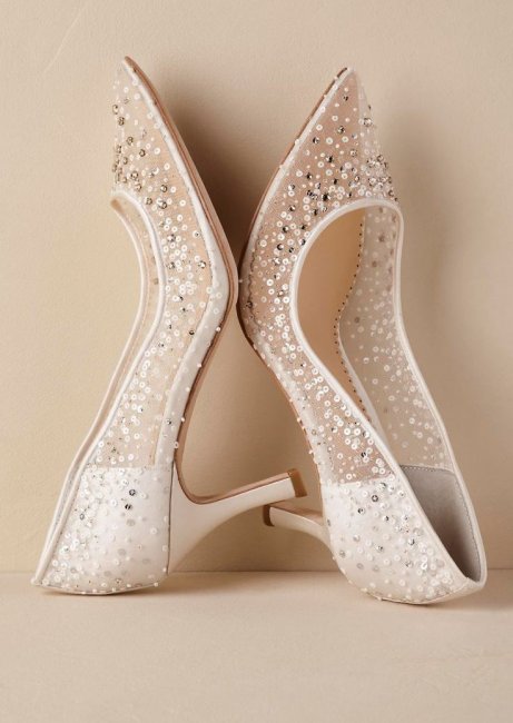 Свадебные туфли с кристаллами