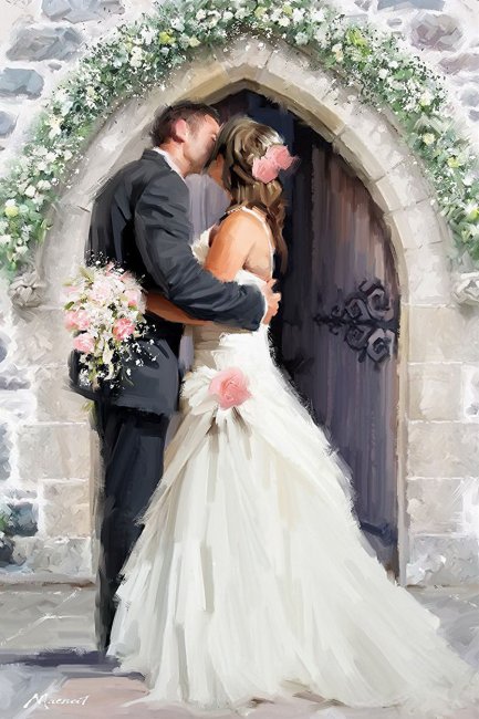 Картина из свадебного фото