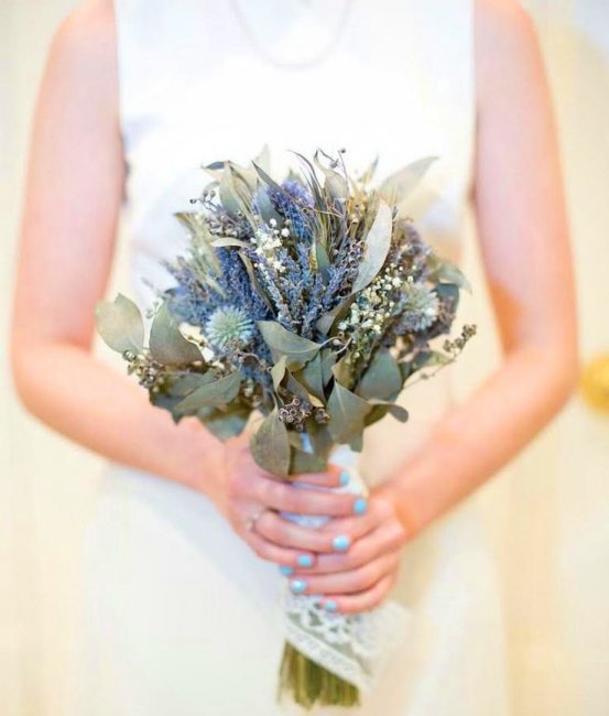 Свадебный букет невесты из сухоцветов