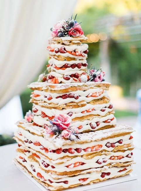 Свадебный торт из вафель
