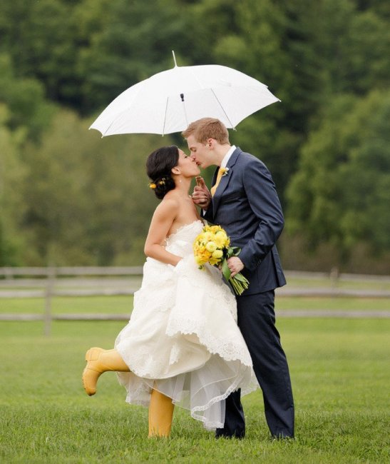 Дождь во время свадьбы