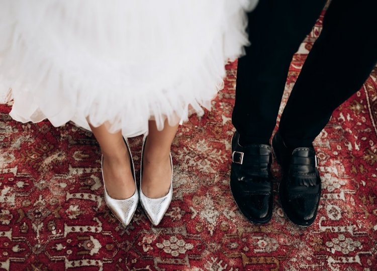 Закрытые туфли на зимнюю свадьбу