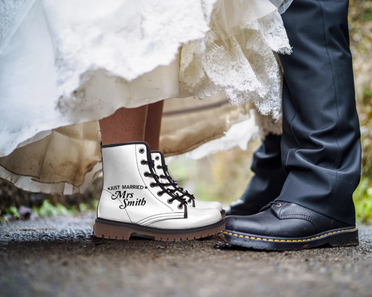 Ботинки на зимнюю свадьбу