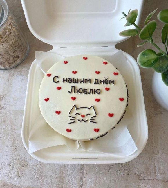 Бенто торт на годовщину свадьбы с животными