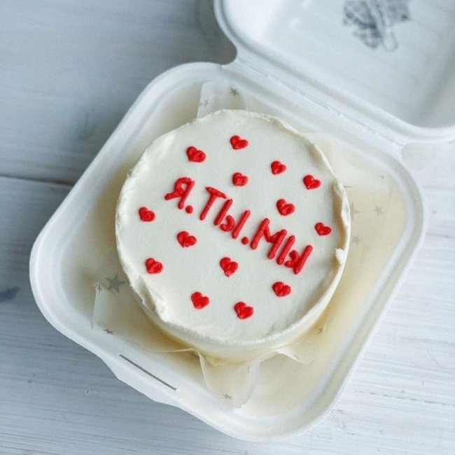 Бенто торт на годовщину свадьбы с трогательной фразой