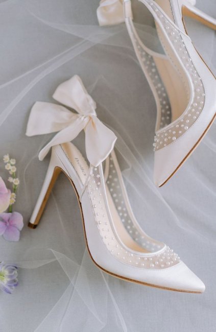 Модные туфли на свадьбу 2023 с бантами