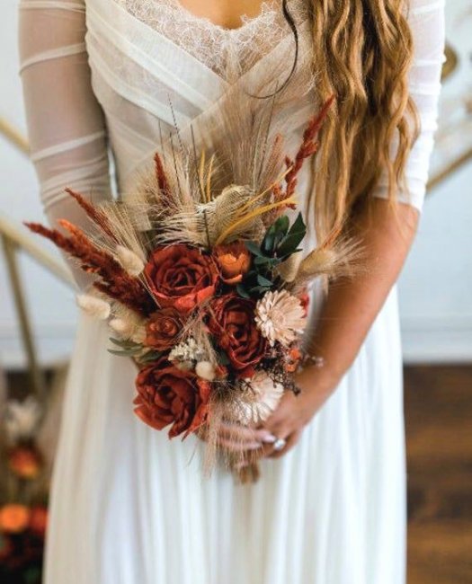 Букет невесты с сухоцветами