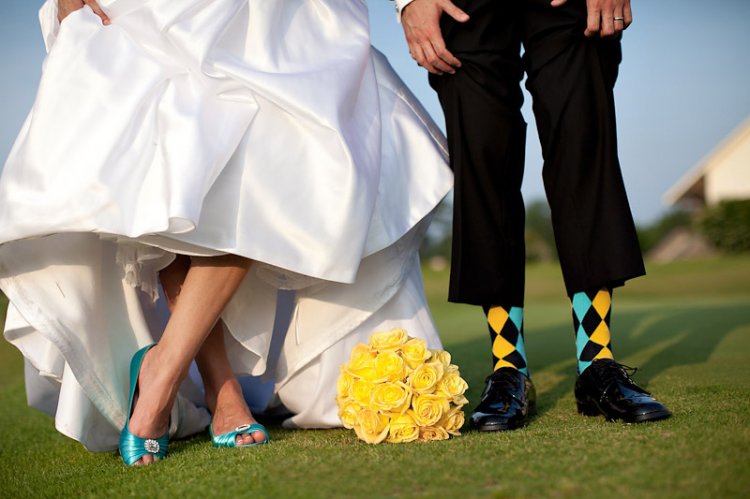 Цветные туфли на свадьбу