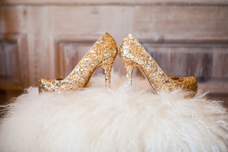 Металлизированные туфли на свадьбу