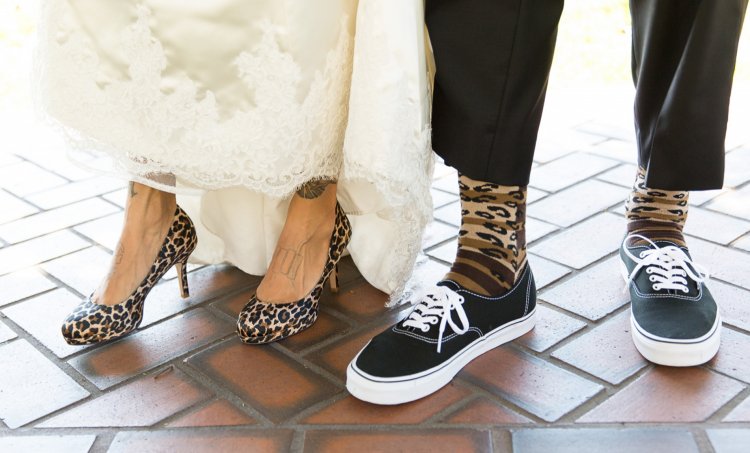 Принтованные туфли на свадьбу