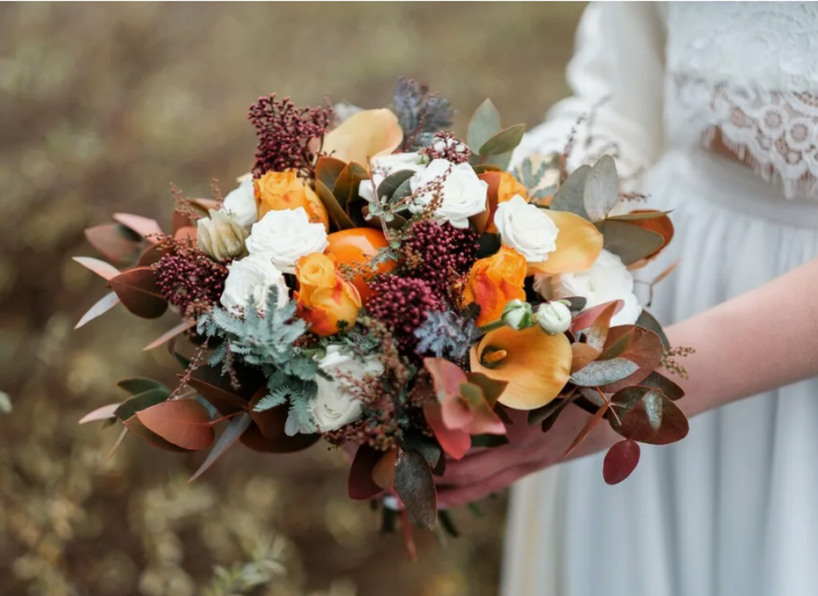 Осенний букет невесты