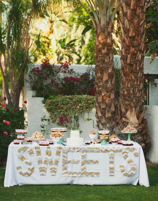 Буквы с бахромой на свадьбу